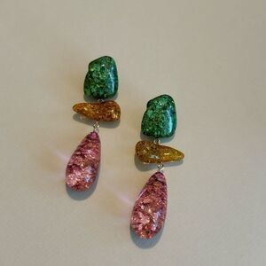 Crystal drop earrings M911